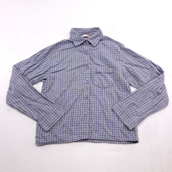 Victoria's Secret Button Up Long Sleeve Shirt Womens Size Extra Small XS Blue - Picture 2 of 10